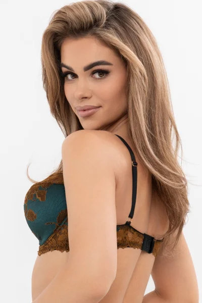 Polovyztužená podprsenka Gloria - Tmavě zelená