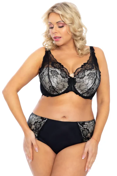 Vyztužená podprsenka Alex - full cup - Černo-zlatá