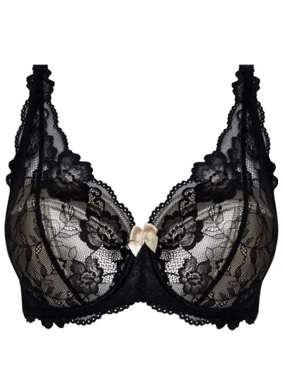 Vyztužená podprsenka Alex - full cup - Černo-zlatá