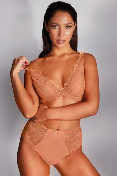 Nevyztužená podprsenka BS-105 - Bralette - Měděná