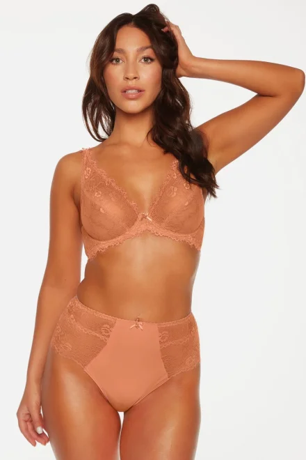 Nevyztužená podprsenka BS-105 - Bralette - Měděná