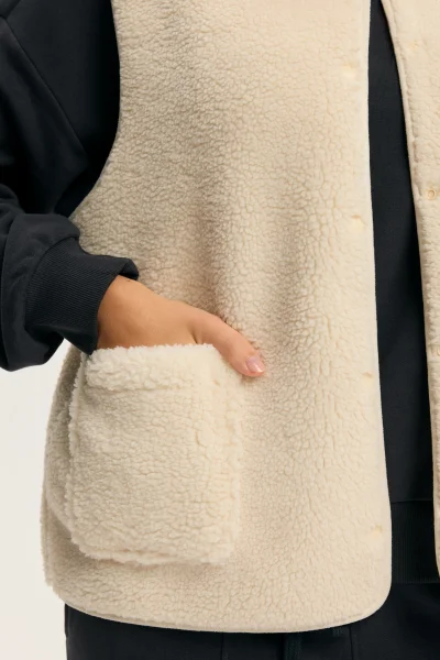 Dámská vesta Sherpa - Krémová