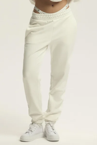 CRE Dámské tepláky Lee - bavlna - Krémová