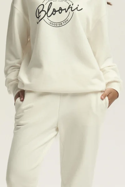 CRE Dámské tepláky Lee - bavlna - Krémová