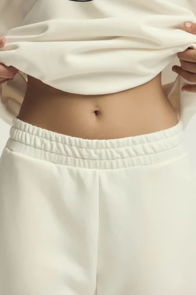 CRE Dámské tepláky Lee - bavlna - Krémová