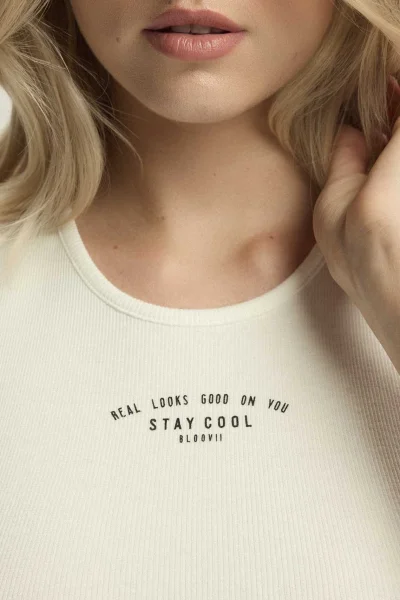 Top Lann - bez rukávu - Krémová