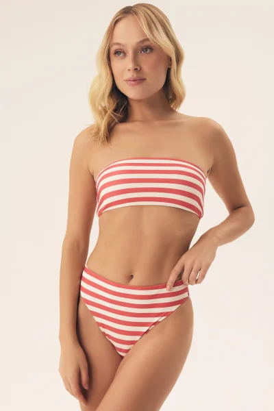 Spodní díl plavek Malibu - Červeno-bílá