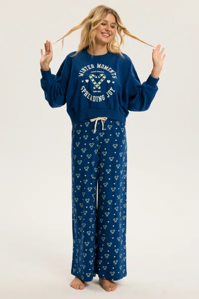 Dámské pyžamo Berry - Tmavě modrá