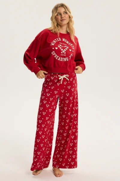Dámské pyžamo Berry - Červená