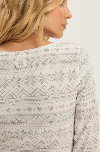 Dámské dlouhé pyžamo Hygge - Bílá