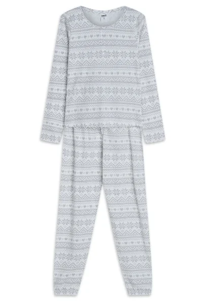 Dámské dlouhé pyžamo Hygge - Bílá