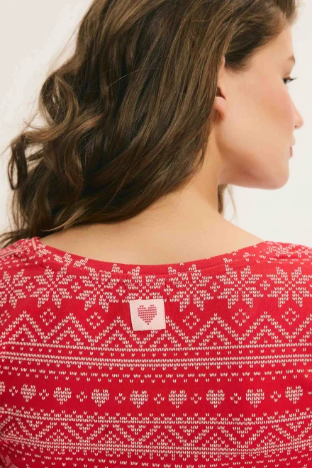 Dámske pyžamo Hygge Moments - bavlna - Červená