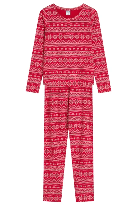 Dámske pyžamo Hygge Moments - bavlna - Červená