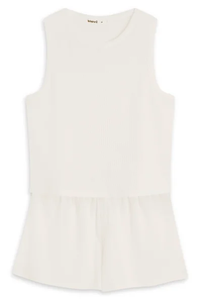 Dámské pyžamo Vaffle - Krémová