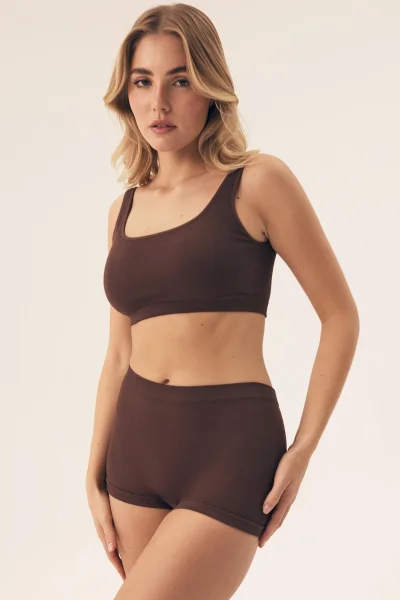 Francouzské kalhotky Larleen - Tmavě hnědá