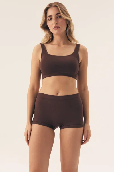 Francouzské kalhotky Larleen - Tmavě hnědá