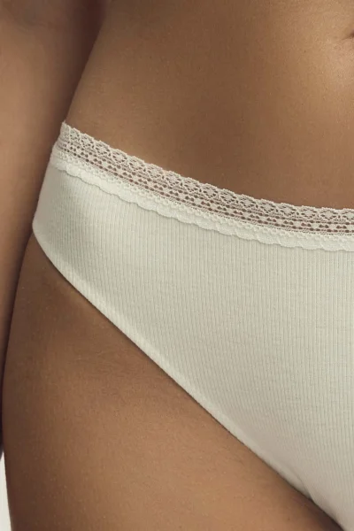 Kalhotky Collige - žebrovaná tkanina - Krémová