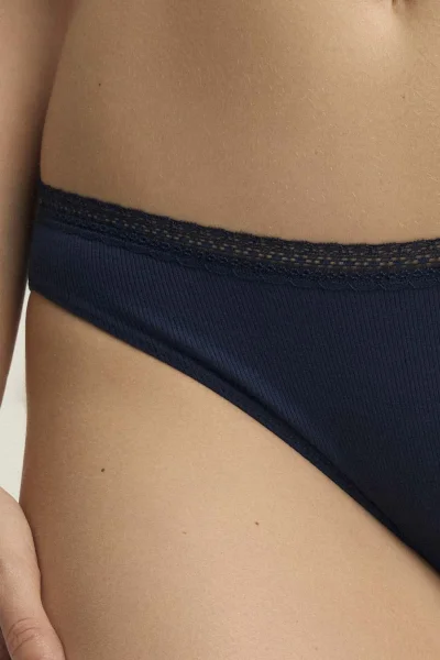 Kalhotky Collige - žebrovaná tkanina - Tmavě modrá