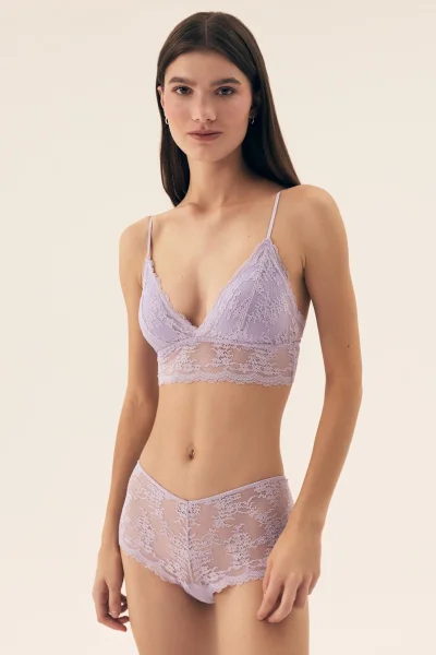 Nevyztužená podprsenka Sydney - bralette - Světle fialová