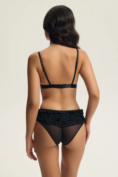 Nevyztužená podprsenka Afrill - bez kostice - Černá