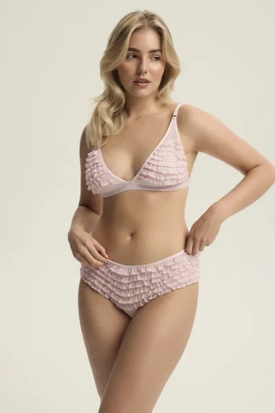 Nevyztužená podprsenka Afrill - bez kostice - Světle růžová