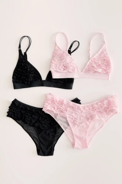 Nevyztužená podprsenka Afrill - bez kostice - Světle růžová