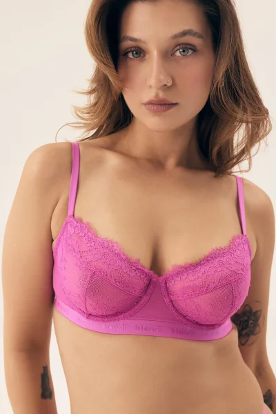 Nevyztužená podprsenka Ocrissa - Růžová