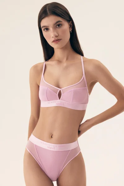 Nevyztužená podprsenka Lirage - Světle růžová
