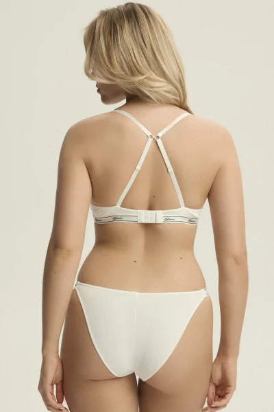 Nevyztužená podprsenka Abria - Bílá