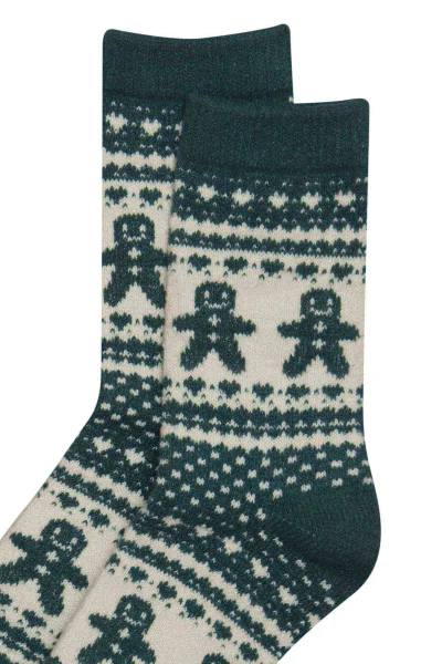 2 PACK ponožky Tinsel - Červeno-zelená