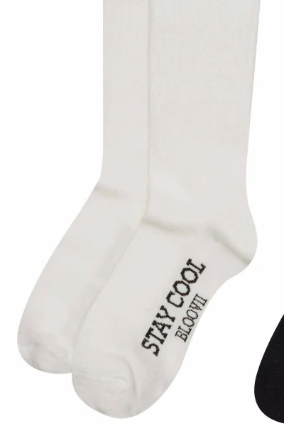 2 PACK ponožky Loomy - Černo-bílá