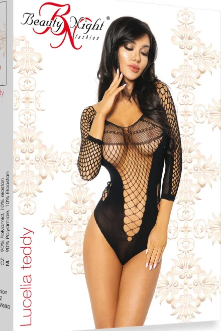 Sexy body Lucelia teddy - Černá