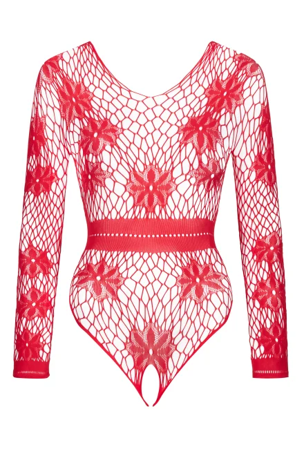 Sexy body Regina red - otevřený klín - Červená