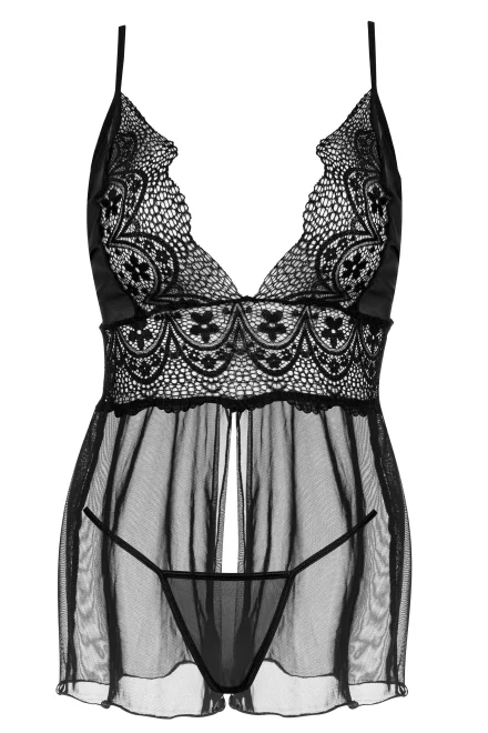 Sexy košieľka Secret Veil - Čierna