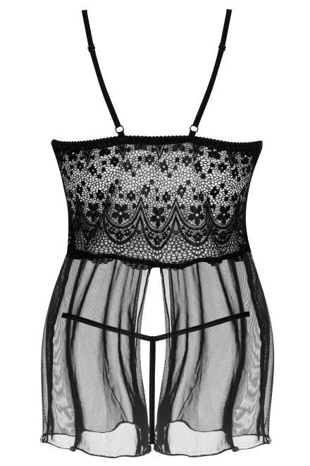 Sexy košieľka Secret Veil - Čierna