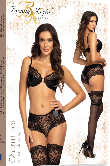 Sexy komplet Charm - 2 dílný - Čierna