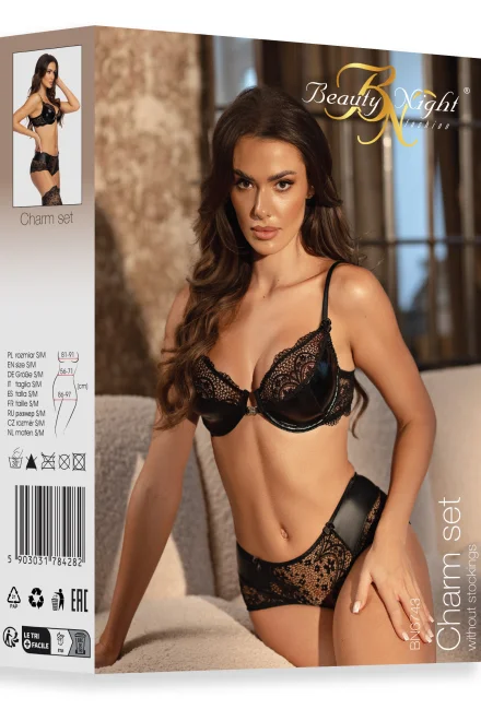 Sexy komplet Charm - 2 dílný - Čierna