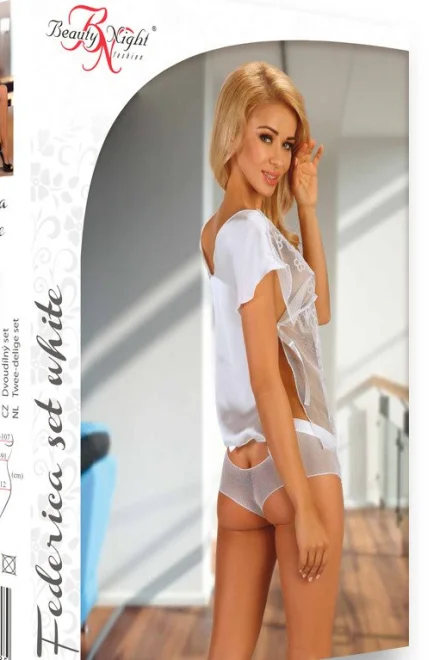 Sexy komplet Federica - 2 dílný - Biela