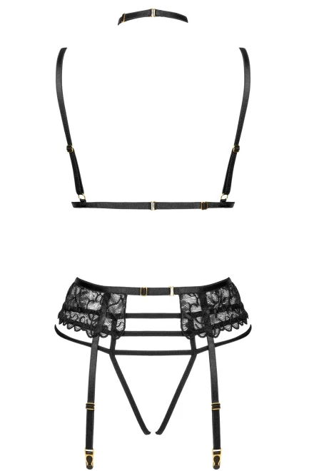 Sexy komplet Noemi black - 3 dielny - Čierna