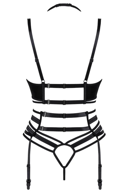 Sexy komplet Joanna - 3 dílný - Čierno-farebná