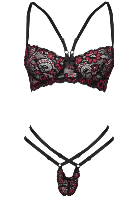 Sexy komplet Rosalinda - 2 dílný - Čierno-farebná