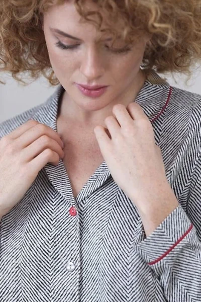 Dámské pyžamo CAN - 410 - bavlna - Šedá