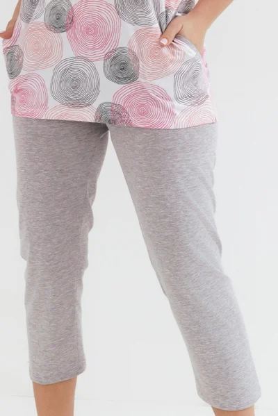 PINGRA Dámské pyžamo 273 - bavlna - Růžovo-šedá