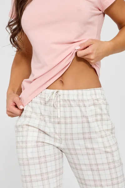 Dámské pyžamové kalhoty 690/50 - bavlna - Ecru