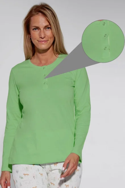 Dámské pyžamo Debbie - bavlna - Zelená