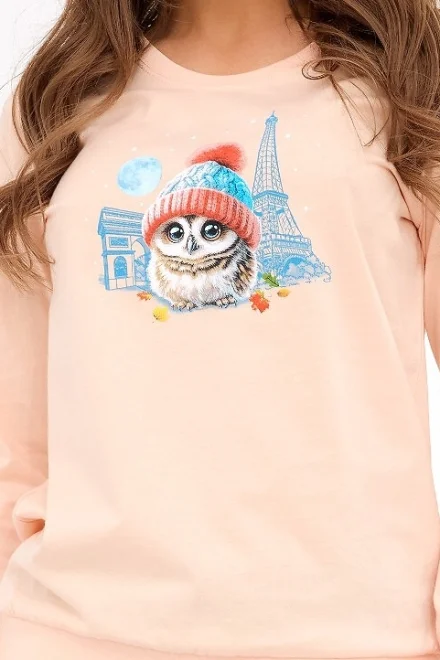 Dámske pyžamo Paris - Svetlooranžová