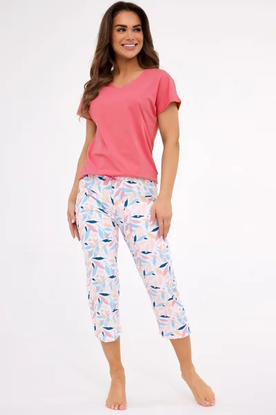 PIN Dámské pyžamo Louisa 2 - bavlna - Růžová