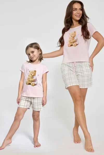 Dámské pyžamo Hug Me - bavlna - Světle růžová