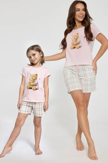 Dámské pyžamo Hug Me - bavlna - Světle růžová