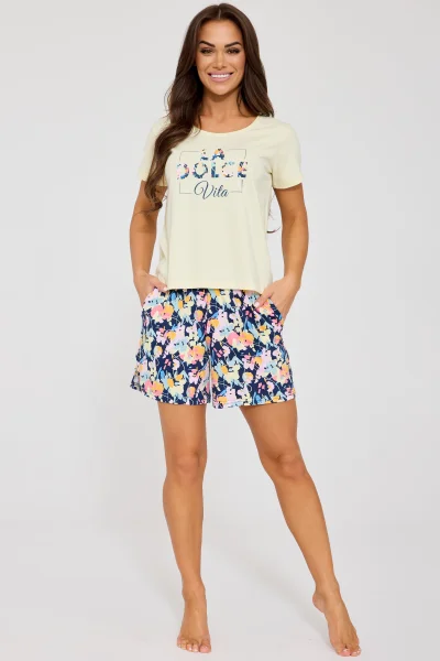 Dámské pyžamo Dolce Vita - bavlna - Žlutá